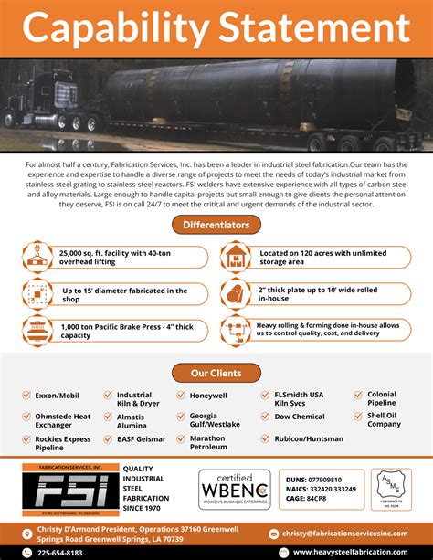 metal fabrication capability statement template|(25.3) Cedar Steel .